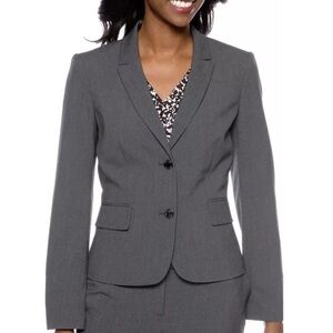 Calvin Klein Two Button Notch Collar Blazer Charcoal Size 10